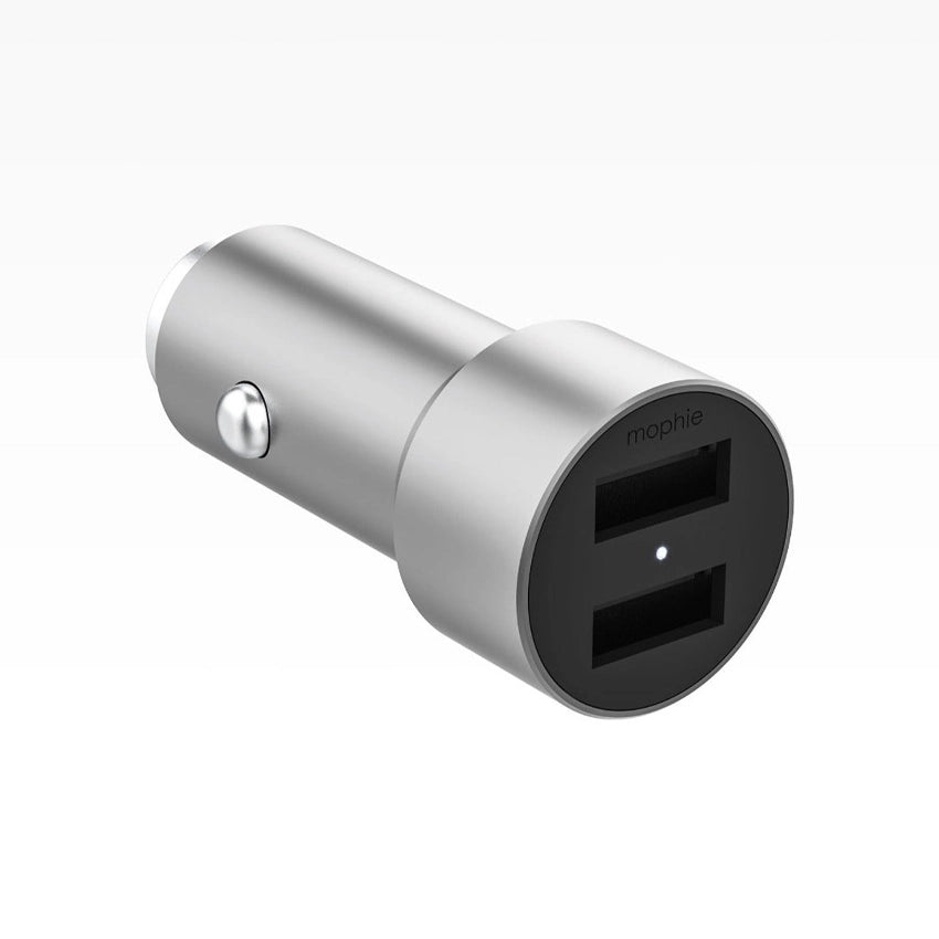MOPHIE USB-A Dual Car Charge 24W Grijs