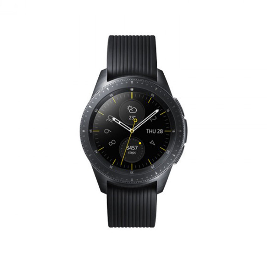 Samsung Galaxy Watch 42mm black fornt view - Fonez